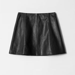& OTHER STORIES genuine Black Leather Mini Skirt brand new with tag.